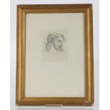 Reffet Oldfield, pencil signed etching of a bearde