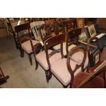 A set of four 19th Century mahogany bar back dinin