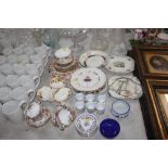 A quantity of various teaware; cake plates etc