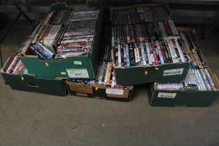 Five boxes of DVDs