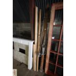 A soft wood door frame