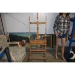 A large artist easel