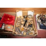 A box containing various pipes, rulers, pipe in th