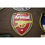 A painted cast iron sign for Arsenal Football Club