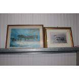 A framed and glazed photographic print depicting s