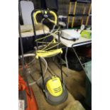 An electric Challenge hover mower