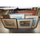 A quantity of various pictures and prints; William