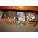 Four boxes of various sundry items to include vari