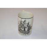 A 19th Century "Succefs to the Navy" frog mug