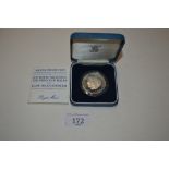 A silver proof coin commemorating the marriage of
