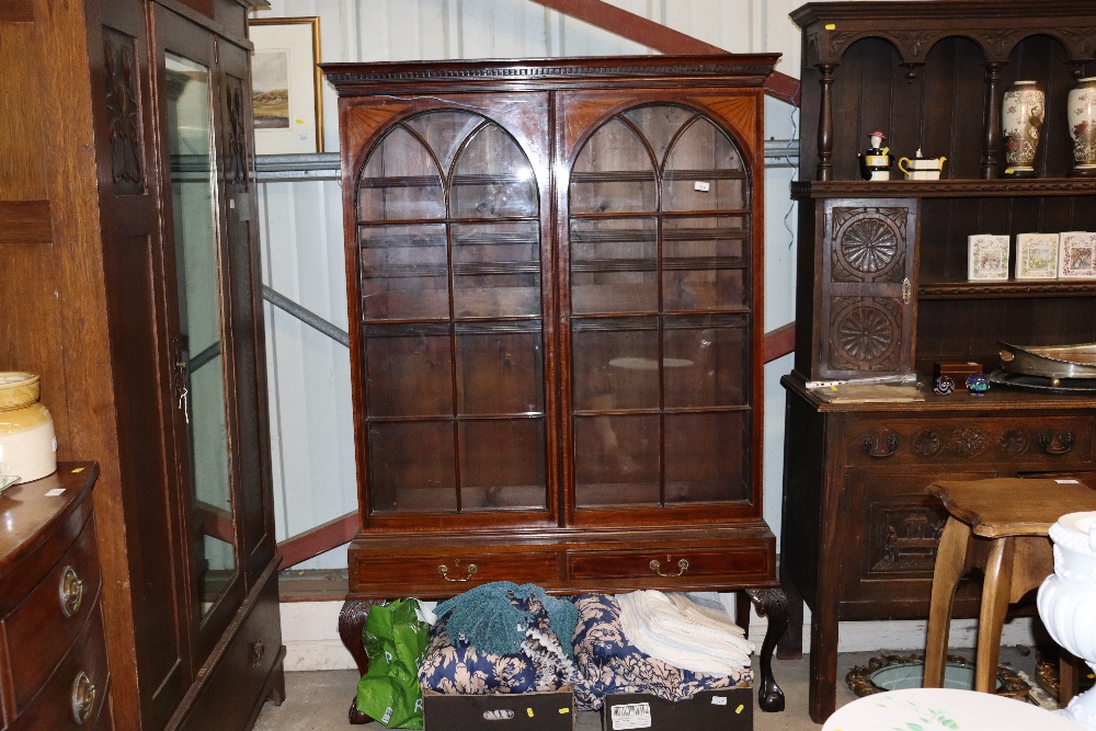 A 19th Century mahogany and inlaid display cabinet