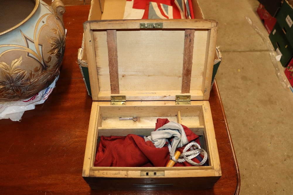 A WWII Royal Naval seaman's diddy box named to Pet - Image 2 of 6