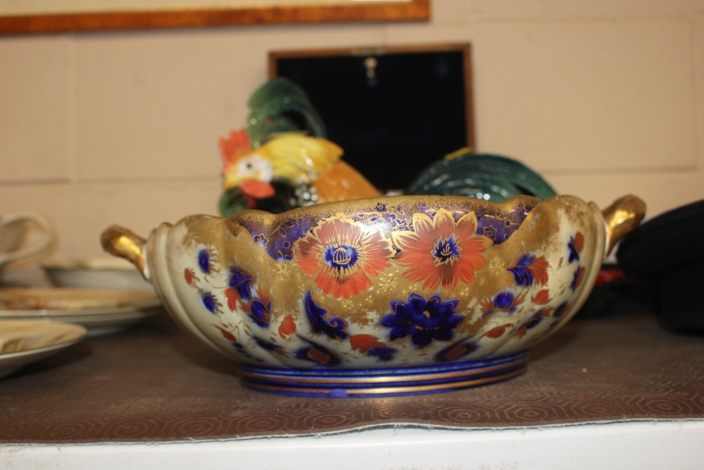 A Carlton ware floral and gilt decorated twin hand - Image 3 of 4