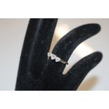 An 18ct gold and platinum mounted diamond set ring