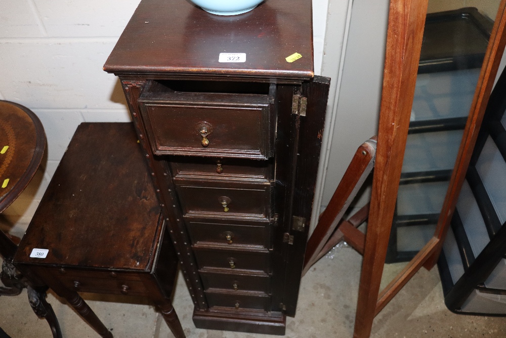 A Wellington type narrow chest of drawers - Image 2 of 2