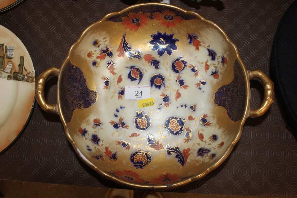 A Carlton ware floral and gilt decorated twin hand - Image 2 of 4