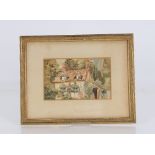 19th Century school, watercolour study of country