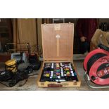 An artist's box and contents of various paints and