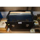 A case containing various records