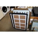 A picture frame and three photo frames