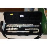 An Elkhart flute in fitted case
