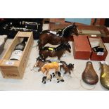 Five Beswick model horses and two others