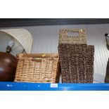 A quantity of wicker baskets