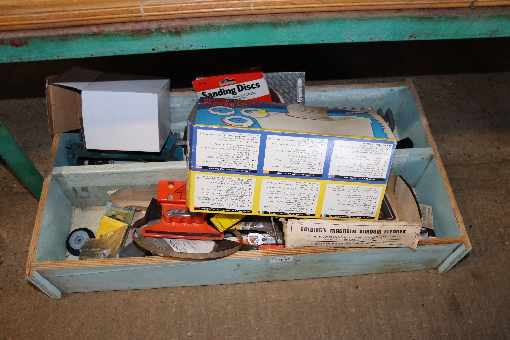 A wooden drawer and contents of extraction hose ki