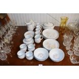 A collection of Denby dinner and tea ware