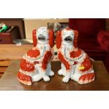 A pair of Staffordshire style spaniels