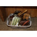 A box of miscellaneous items to include fishing ho