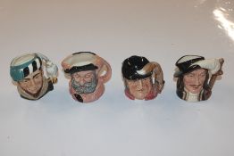 Four Royal Doulton character jugs