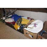 A quantity of various bags, scarves and textiles,