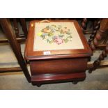 A Victorian mahogany step commode