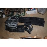 A pair of leather motorcycle boots, size 39; leath