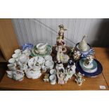 A collection of decorative china to include orname