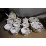 A collection of Crown Staffordshire teaware and Ro