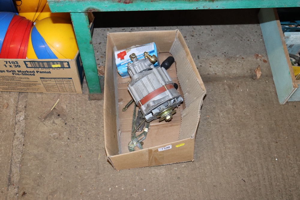 An electric motor and small quantity of tools