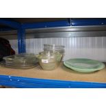A quantity of Pyrex glass dishes etc