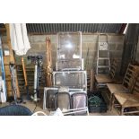 A quantity of various retro caravan windows