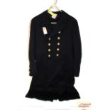 A Royal Navy frock coat (insignia removed) and AF