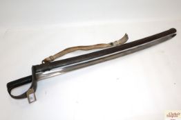 A model 1885 British Cavalry sabre with scabbard.