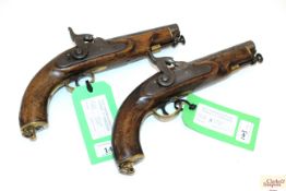 A pair of 1842 model percussion coast guard pistol