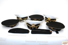 Eight various items of U.S.S.R. Naval headwear
