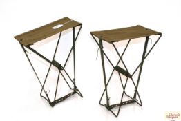 A pair of "Campaign" folding stools