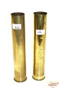 Two British shell cases