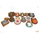 Twelve various plaques (two AF)