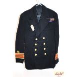 A WWII era Naval jacket, Plymouth tailors label to