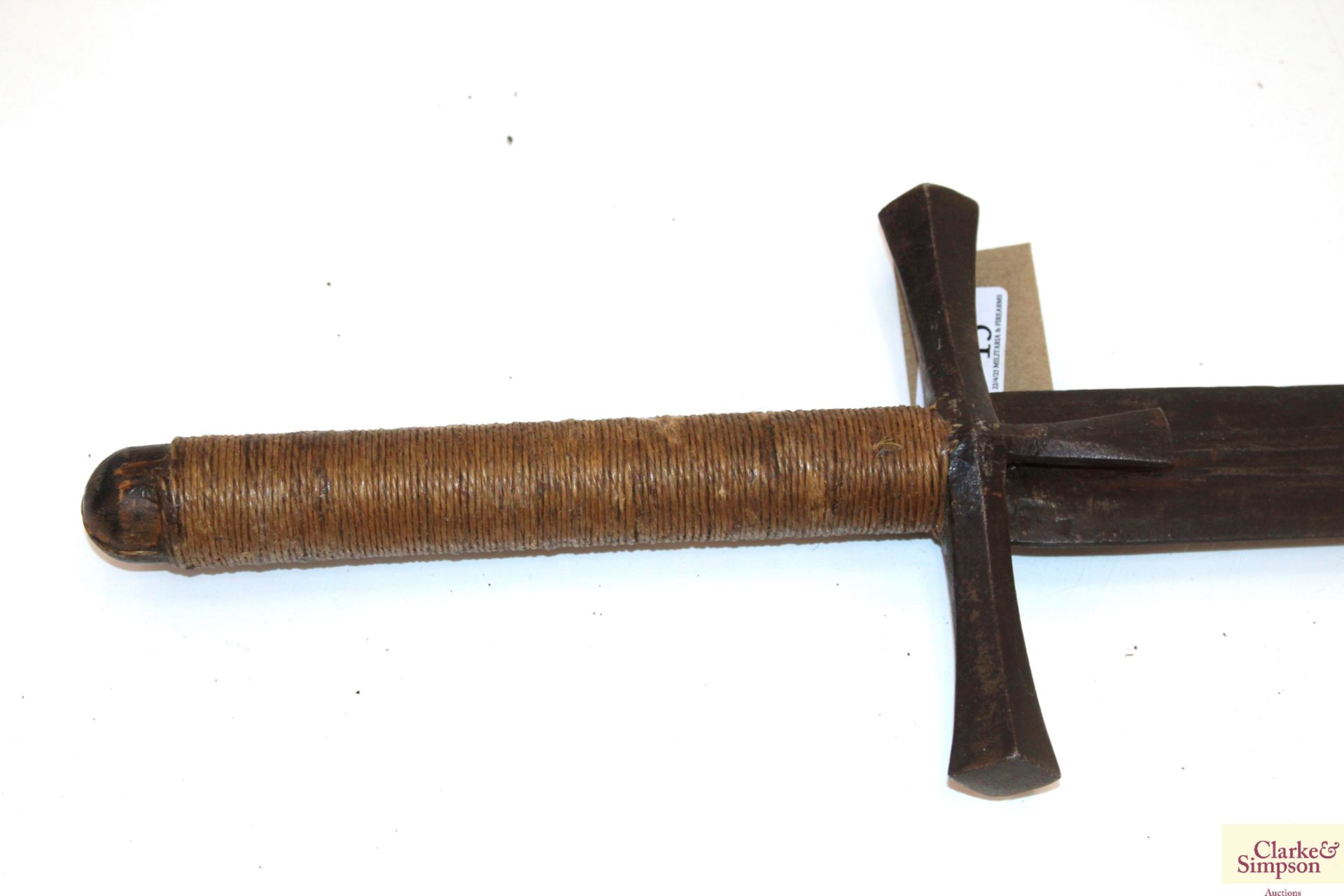 A sword with blade marked with half moon's on both - Image 9 of 9