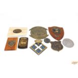 A quantity of various metal plaques etc.